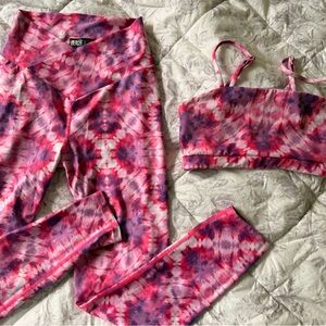 Beach Riot Pink and Purple Tie-Dye Sport Set